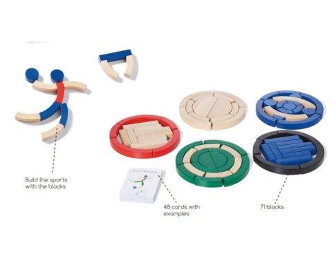 BS Toys, Układanka logiczna drewniana z kartami sport