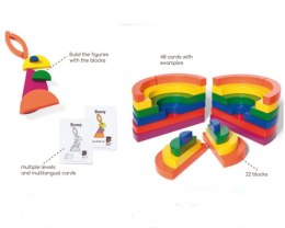 BS Toys, Układanka logiczna drewniana z kolorowymi kartami
