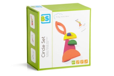 BS Toys, Układanka logiczna drewniana z kolorowymi kartami