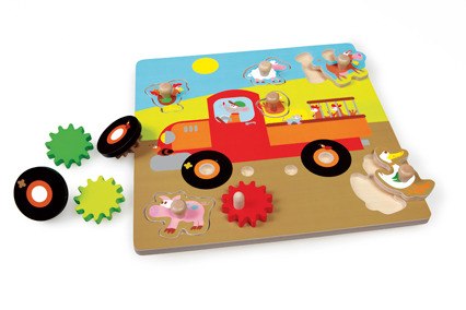 Scratch, Puzzle z uchwytem Samochód Farma