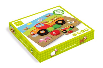 Scratch, Puzzle z uchwytem Samochód Farma