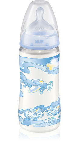 Butelka NUK FIRST CHOICE Baby Blue z tworzywa (PP) 300 ml 0-6m silikon 741.288
