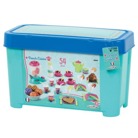 Ecoiffier Duży Zestaw Śniadaniowy ze sprzętem AGD 54 akcesoria