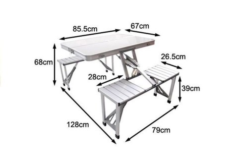 STOLIK JAN170812Aluminiowy z Krzesłami 2738