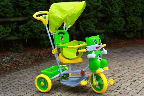 Rower Trójkołowy Kotek Zielony Dla Dzieci Rowerek