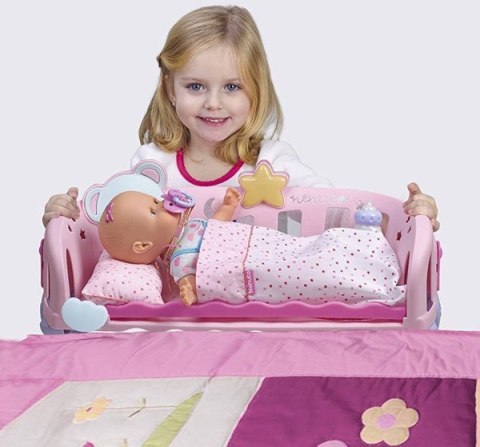 NENUCO Lalka 42 cm Z Kołyską Śpij Ze Mną