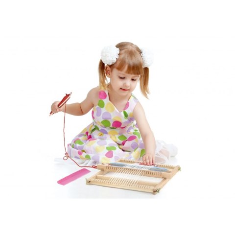 VIGA Drewniane Krosno Warsztat Tkacki Zestaw do tkania Montessori