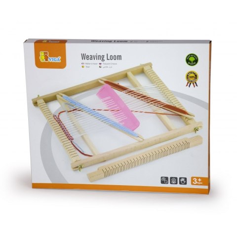VIGA Drewniane Krosno Warsztat Tkacki Zestaw do tkania Montessori
