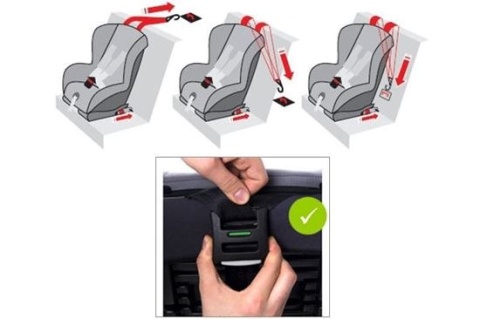 Kinderkraft Fotelik Samochodowy 9-36kg Z Systemem ISOFIX FIX2GO - Black/Gray