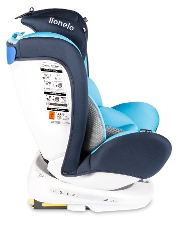 BASTIAAN Isofix 0-36kg 360° Lionelo fotelik samochodowy, 5 lat Gwarancji - blue