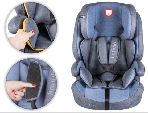 NICO Lionelo fotelik samochodowy 9-36 kg - Black