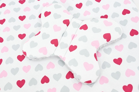 Zestaw Minky Paradise Baby (kołderka + poduszka motylek) - Serca