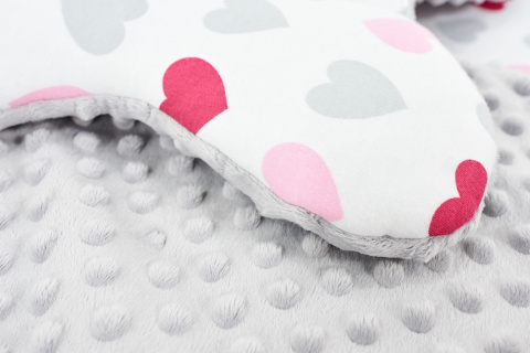 Zestaw Minky Paradise Baby (kołderka + poduszka motylek) - Serca