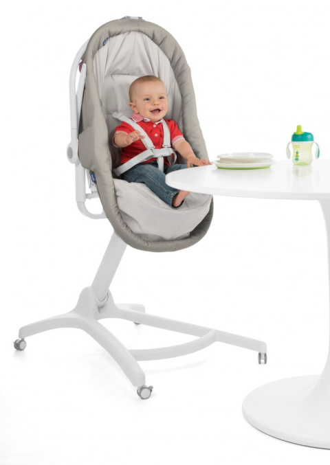 BABY HUG 4w1 leżaczek, kołyska, krzesełko do karmienia Chicco - Glacial