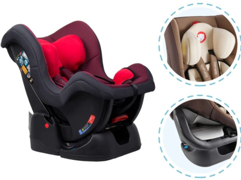 LIAM PLUS 0-18kg Lionelo fotelik samochodowy, 5 lat Gwarancji - Red