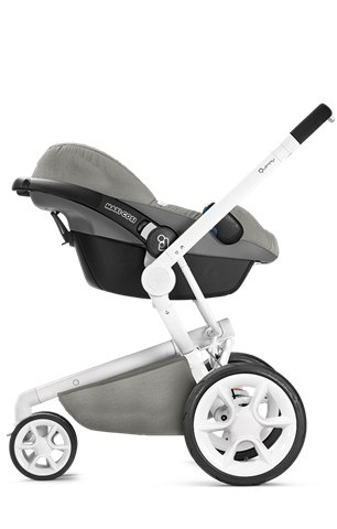 MOODD 3w1 głeboko-spacerowy Quinny + Pebble Plus - Grey Gravel