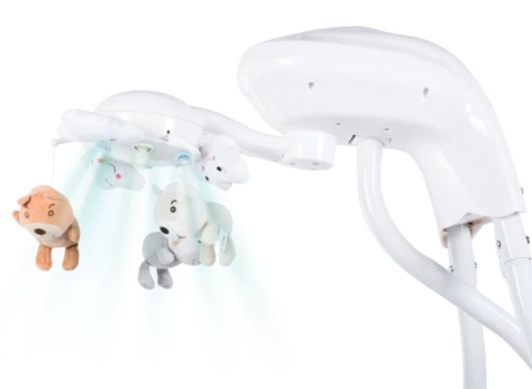 HENNY 2w1 Lionelo bujaczek, huśtawka, gondola, 10 melodii, MP3, do 9 kg GREY DOVE