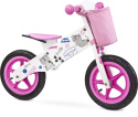 Drewniany rowerek biegowy ZAP Toyz do 30kg przedział 3-6 lat pink kotek