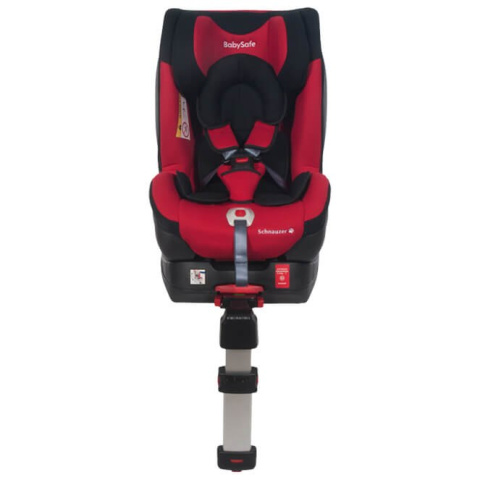 Schnauzer BabySafe 4* ADAC fotelik samochodowy 0-18kg tyłem do kierunku jazdy lub przodem w grupie 9-18kg - czerwony