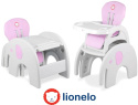 ELI 5w1 Lionelo krzesełko do karmienia stolik do 50kg - pink
