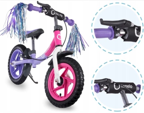 BEN Lionelo rowerek biegowy do 35kg pompowane koła 12 cali 2lata+ Pink