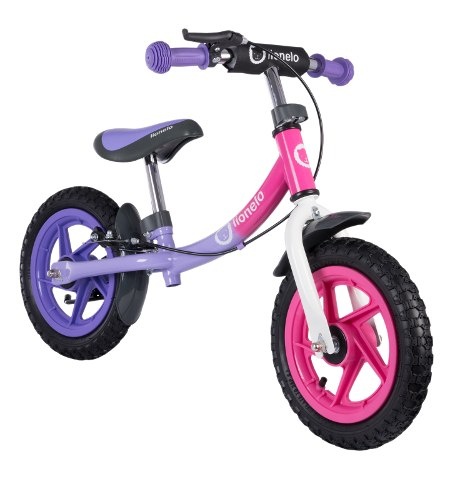 BEN Lionelo rowerek biegowy do 35kg pompowane koła 12 cali 2lata+ Pink