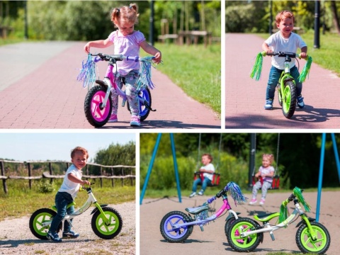 BEN Lionelo rowerek biegowy do 35kg pompowane koła 12 cali 2lata+ Pink