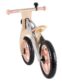 CASPER Lionelo drewniany rowerek biegowy 3lata+, 12 cali do 30kg + Kask i Kreda - Pink