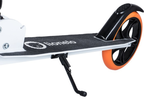 LUCA Lionelo duża hulajnoga ABEC-7 Amortyzator ALU do 100kg - white/orange
