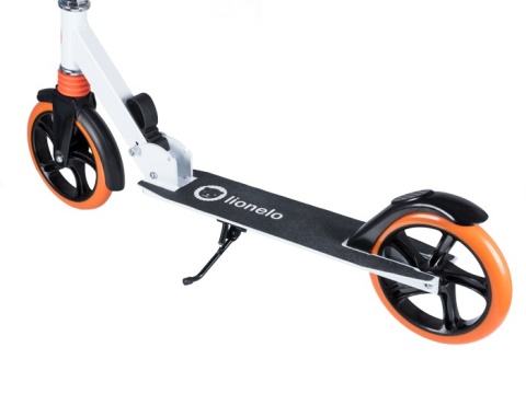 LUCA Lionelo duża hulajnoga ABEC-7 Amortyzator ALU do 100kg - white/orange
