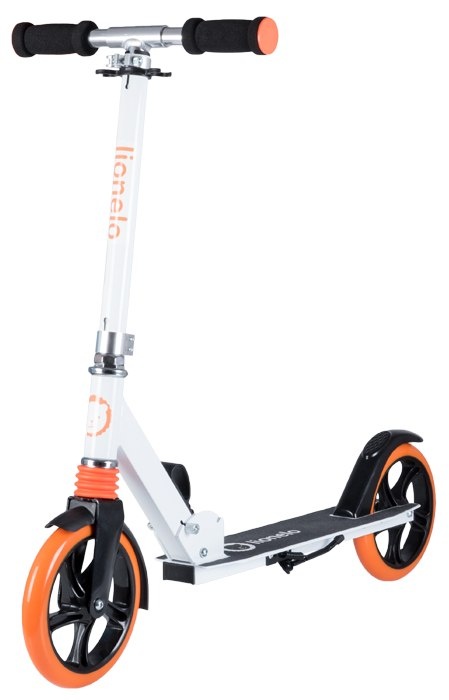 LUCA Lionelo duża hulajnoga ABEC-7 Amortyzator ALU do 100kg - white/orange