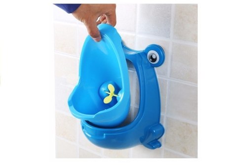 Mini Pisuar Żabka Przyssawki Chłopięcy Niebieski