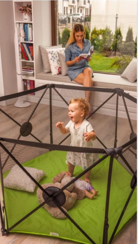 NOOR Lionelo duży kojec dla dziecka - grey