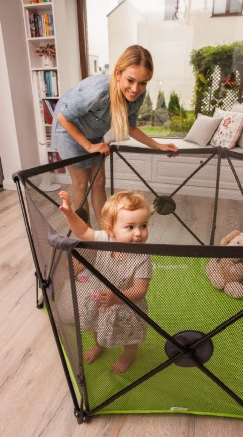 NOOR Lionelo duży kojec dla dziecka - grey