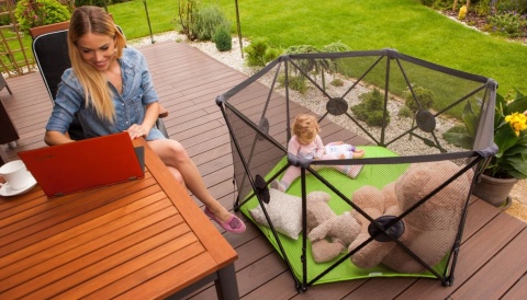 NOOR Lionelo duży kojec dla dziecka - grey