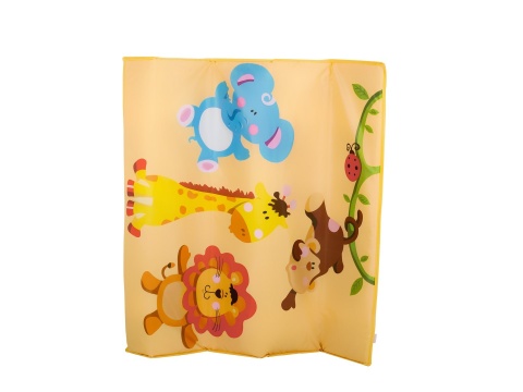 STELLA kojec łóżeczko Lionelo, otwierany bok, moskitiera, uchyty do wstawania - green/yellow