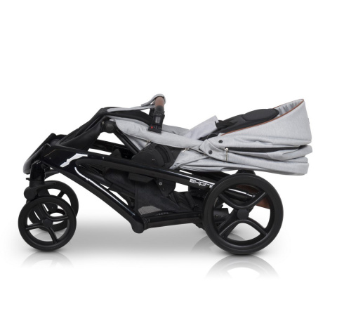 EXPRESS Euro-Cart 3w1 wózek głęboko-spacerowy z fotelikiem KITE 0-13kg - grey fox