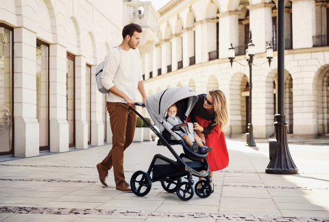 EXPRESS Euro-Cart 3w1 wózek głęboko-spacerowy z fotelikiem KITE 0-13kg - grey fox