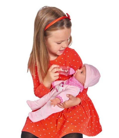 Simba Lalka Laura gaworząca z butelką i smoczkiem