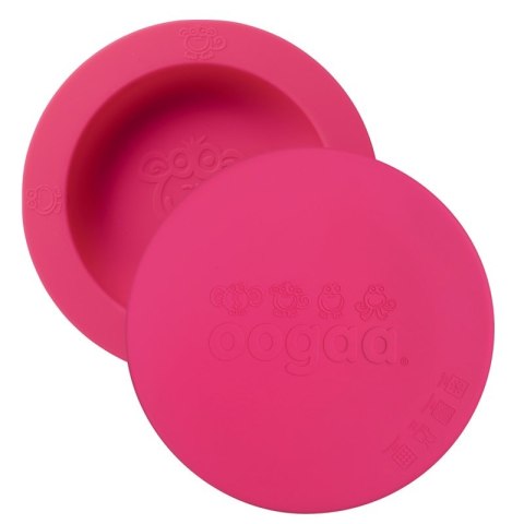 Oogaa Pink Bowl & Lid silikonowa miseczka z pokrywką