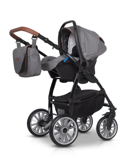 PASSO PRO Euro-Cart 3w1 wózek głęboko-spacerowy z fotelikiem KITE 0-13kg - denim