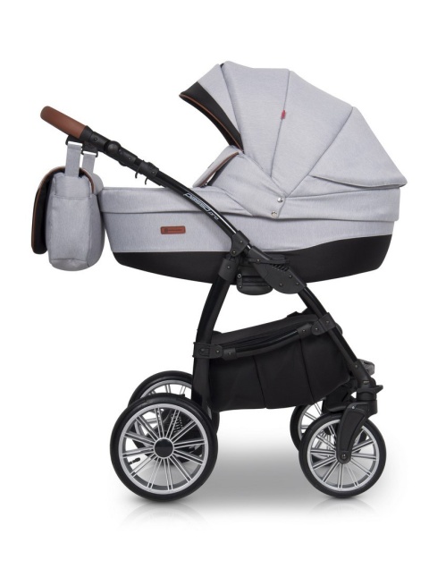 PASSO PRO Euro-Cart 3w1 wózek głęboko-spacerowy z fotelikiem KITE 0-13kg - grey fox
