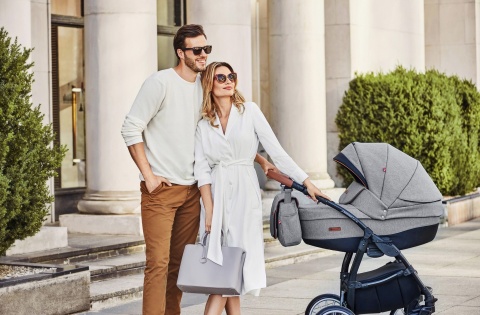 PASSO PRO Euro-Cart 3w1 wózek głęboko-spacerowy z fotelikiem KITE 0-13kg - grey fox