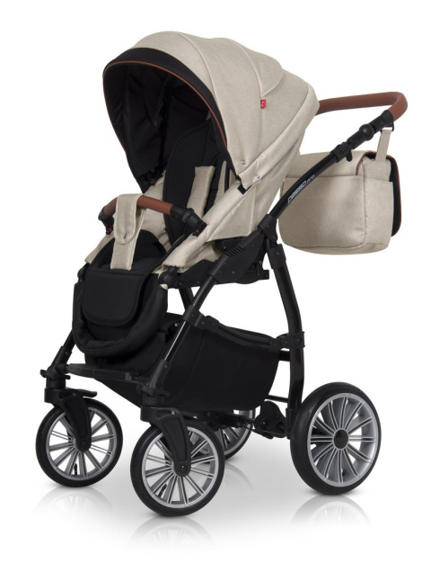 PASSO PRO Euro-Cart 3w1 wózek głęboko-spacerowy z fotelikiem KITE 0-13kg - latte