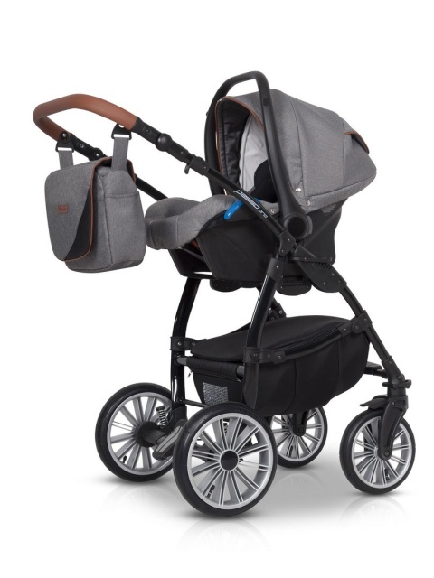 PASSO PRO Euro-Cart 3w1 wózek głęboko-spacerowy z fotelikiem KITE 0-13kg - latte
