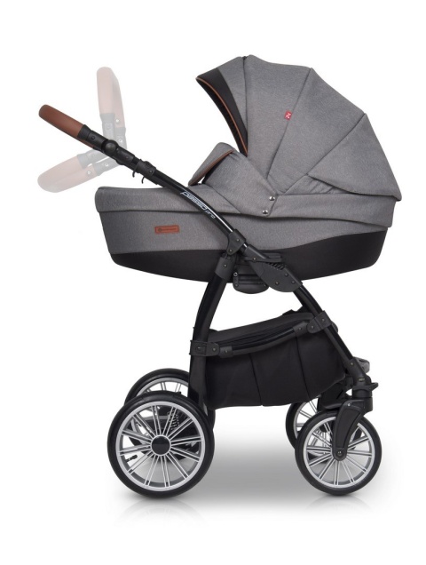 PASSO PRO Euro-Cart 3w1 wózek głęboko-spacerowy z fotelikiem KITE 0-13kg - latte