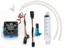 System chłodzenia wodnego (radiator, pompa, strzykawka, przewody, zestaw śrub)