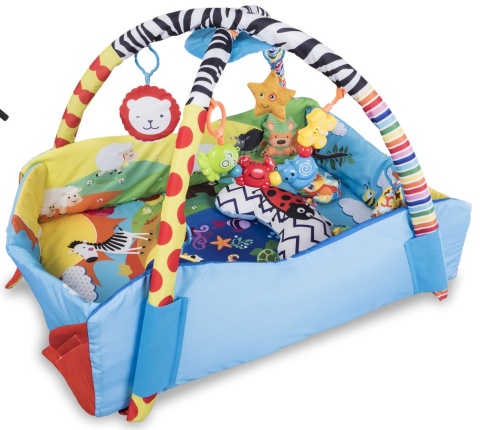 ANIKA Lionelo mata edukacyjna 2w1 z funkcją kojca