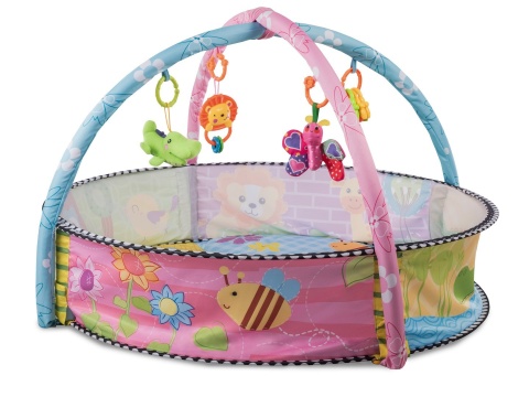 CARLA Lionelo mata edukacyjna 3w1 mata, kojec, basen z piłkami - pink