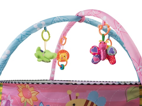 CARLA Lionelo mata edukacyjna 3w1 mata, kojec, basen z piłkami - pink